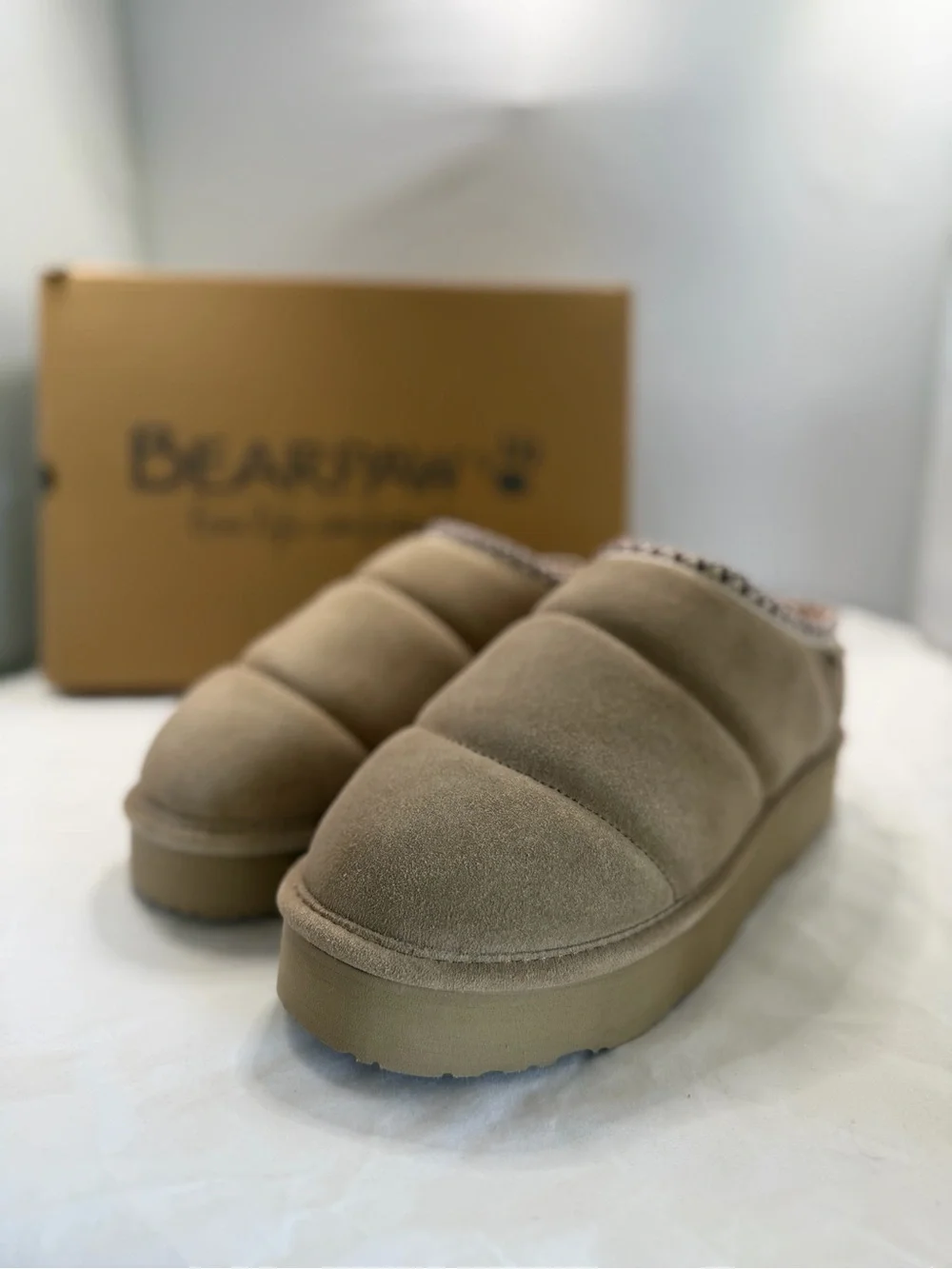 NWT BEARPAW BOOT slip on Quilted Martis Slipper Clogs Mushroom 11